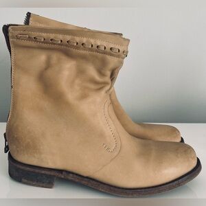 FARYL ROBIN x FREE PEOPLE DISTRESSED LEATHER ANKLE BOOTS